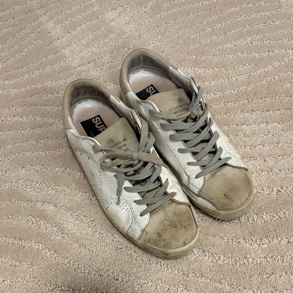 Golden Goose Supra Classic White and Gray Sneakers